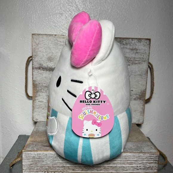 2022 Kellytoy Sanrio Hello Kitty And Friends Hamburger Squishmallow 12.5” New - Picture 4 of 12